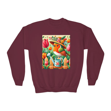 The Little Garden Tender Youth Crewneck Sweatshirt – Sunshine, Sweetness & Blooming Imagination