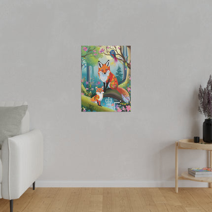 Mischievous Fox Matte Canvas, Stretched, 0.75"