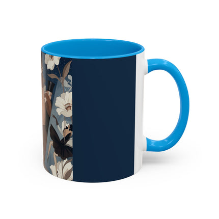 🌸✨ The Midnight Magnolia Masquerade Colorful Mug – Art Deco Nocturne