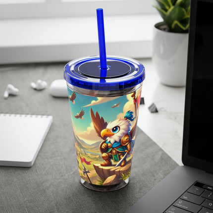 Watchful Guardian Sunsplash Tumbler with Straw, 16oz