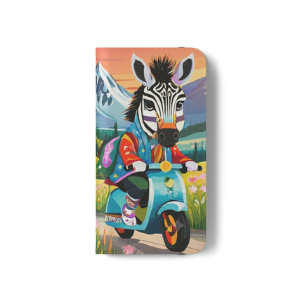 🦓🛴 Stripes on Wheels Flip Case – Sunny Adventures & Storybook Fun