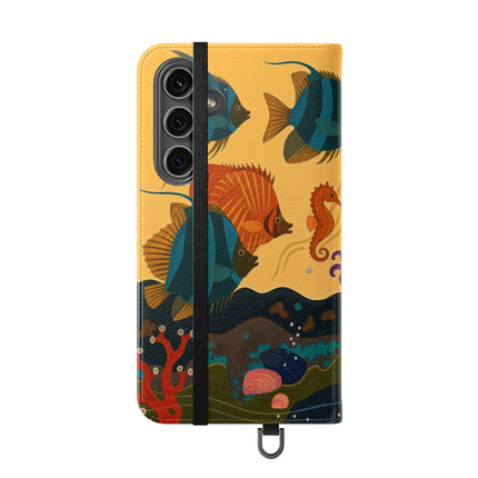 🐚🌊 The Lady Of The Enchanted Pearl Flip Case – Art Deco Undersea Fantasy