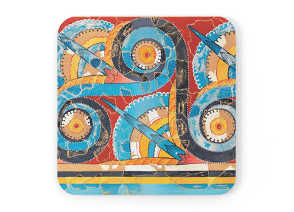 Reproduction of S-Spiral Frieze by Emile Gilliéron Cork Back Coaster