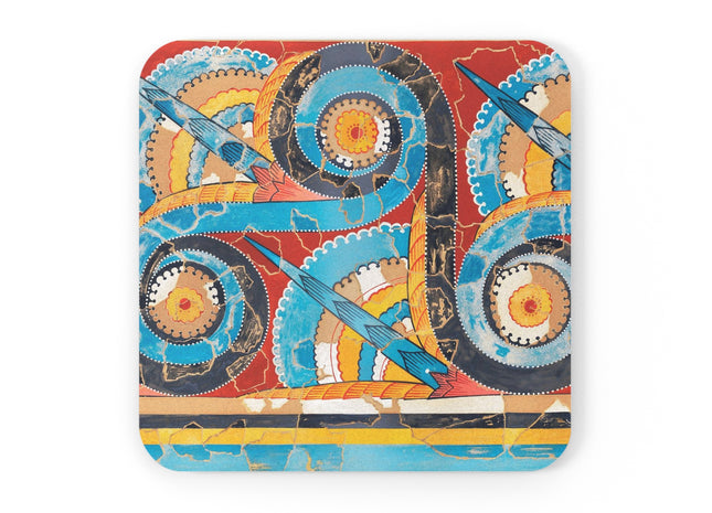 Reproduction of S-Spiral Frieze by Emile Gilliéron Cork Back Coaster