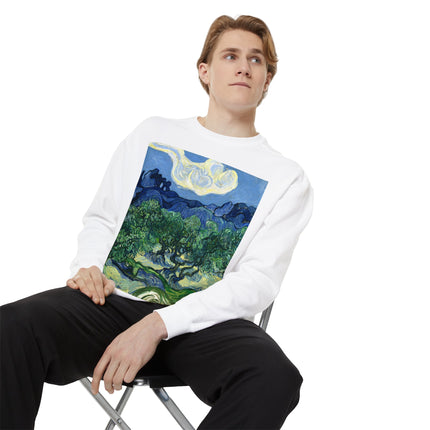 Olive Trees by Vincent Van Gogh Garment-Dyed Sweatshirt