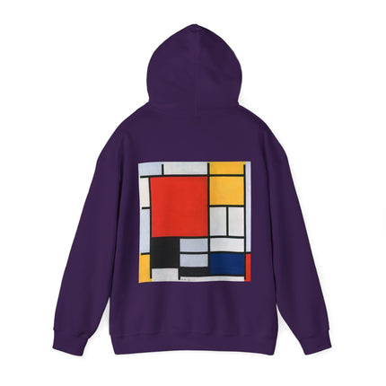 Composition with Red, Yellow, Blue, and Black by Piet Mondrian Heavy Blend™ Hooded Sweatshirt