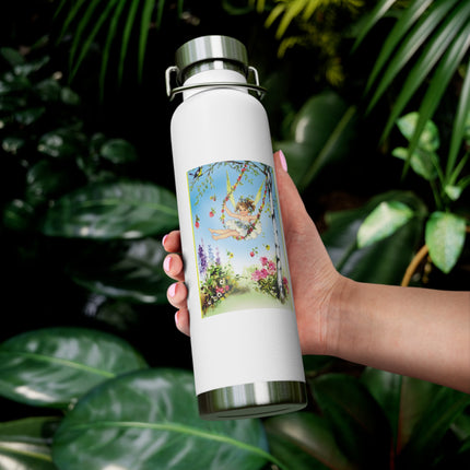 Spring Fairy's Floral Swing Copper Vacuum Insulated Bottle, 22 oz