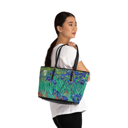 Irises by Vincent Van Gogh PU Leather Shoulder Bag