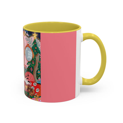 🎀🎄 Christmas Morning In The Rose Parlor Colorful Mug – Art Deco Holiday Fantasy