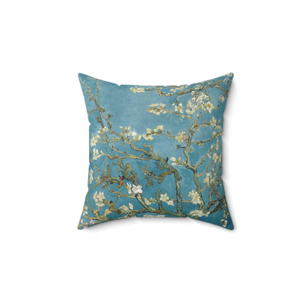 Almond Blossom by Vincent van Gogh Spun Polyester Square Pillow