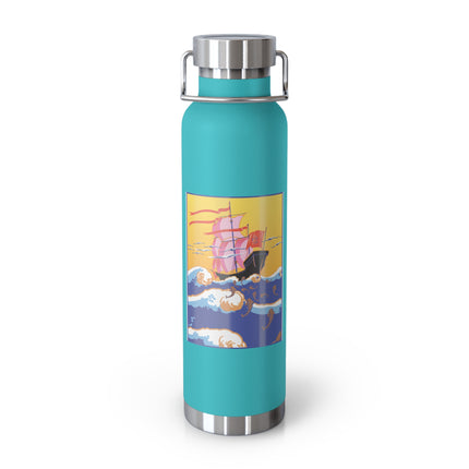 Golden Seas and Whimsical Dreams Copper Vacuum Insulated Bottle, 22oz