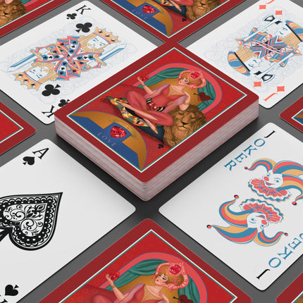July & Ruby (from the Gem Series) by Sofia Chiostri Playing Cards