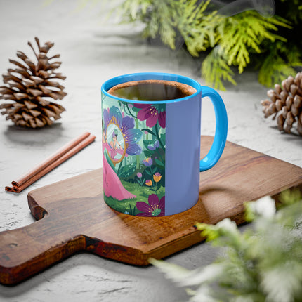 The Lady Of The Enchanted Mirror Colorful Mugs – Art Deco Botanical Elegance