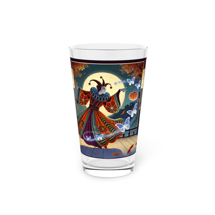 Court Magician with Ghost Butterflies Glass, 16oz