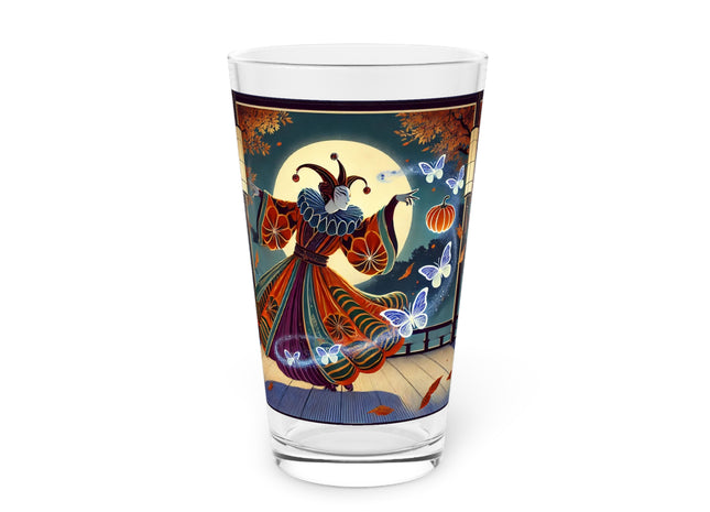 Court Magician with Ghost Butterflies Glass, 16oz