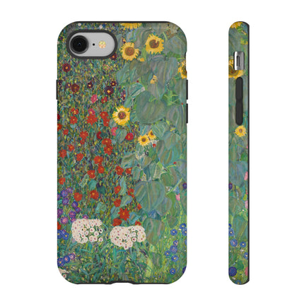 Farm Garden with Sunflowers by Gustav Klimt Phone Cases