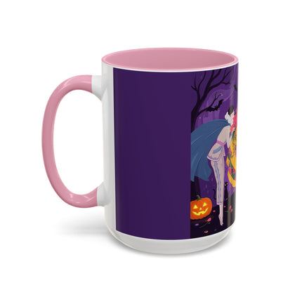 🎭🌹 The Harlequin Rose Masquerade Colorful Mug – Theatrical Halloween Romance