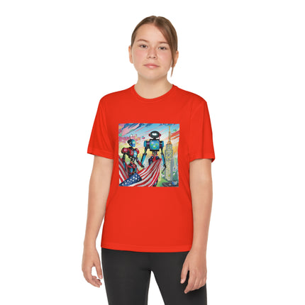 High Fashion Cyberpunk CIA Robots Youth Competitor Tee