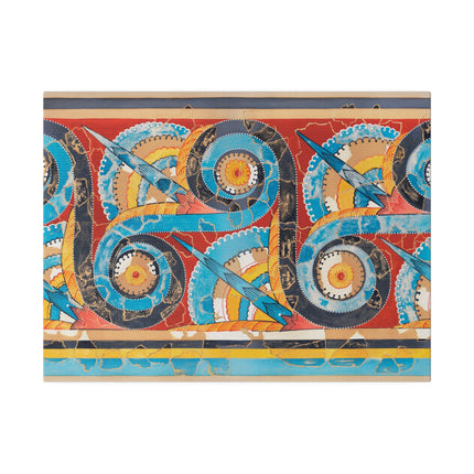 S-Spiral Frieze – Classical Greek Wall Motif on Canvas