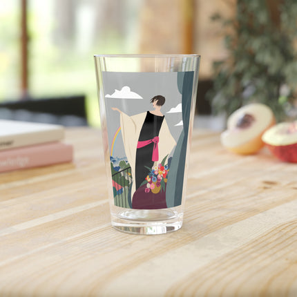 Rainbow Reverie Pint Glass – Elegant Renewal & Serene Beauty