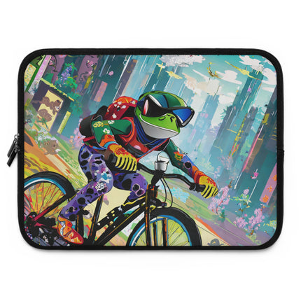 Cyberpunk Frog Laptop Sleeve