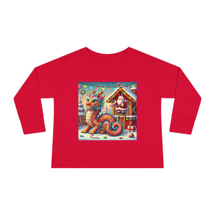 The Playful Dragon's Christmas Toddler Long Sleeve Tee