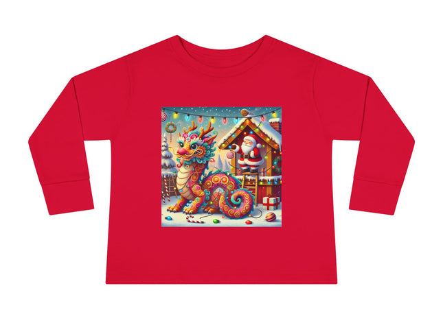 The Playful Dragon's Christmas Toddler Long Sleeve Tee