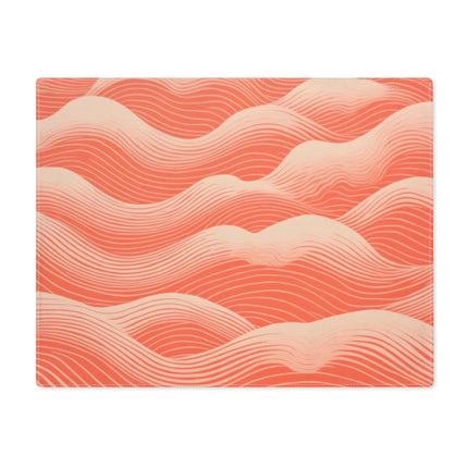 Hues of Orange and Beige Wave Pattern Placemat, 1pc