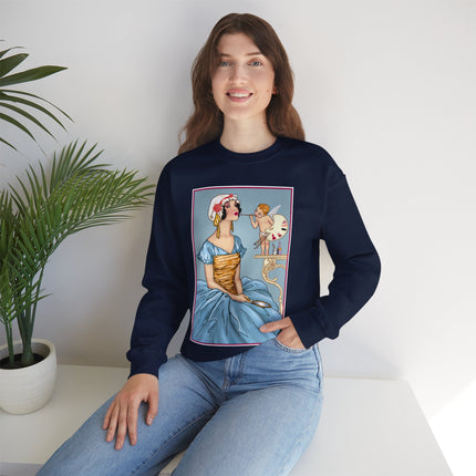 The Enchanting Painter: A Fairy's Artistic Touch Heavy Blend™ Crewneck Sweatshirt