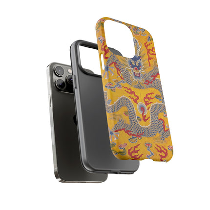 Majestic Dragon Regalia – Imperial 12-Symbol Robe Phone Cases