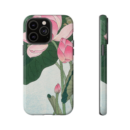 Blooming Lotus Flowers by Ohara Koson Phone Cases