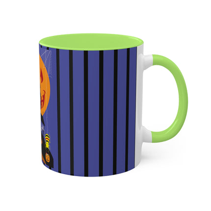 Halloween Night at the Haunted House Colorful Mugs, 11oz