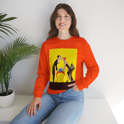 A Moment of Elegance: A Passionate Embrace Amidst Golden Splendor Heavy Blend™ Crewneck Sweatshirt