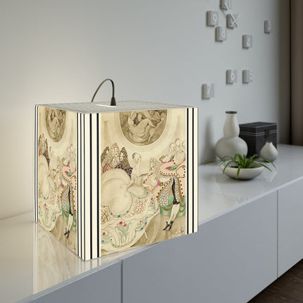 Sur talons rouges (On Red Heels) pl 01 by Gerda Wegener Light Cube Lamp