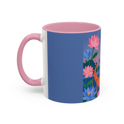 The Lady Of The Lotus Voyage Colorful Mugs – Art Deco Botanical Elegance