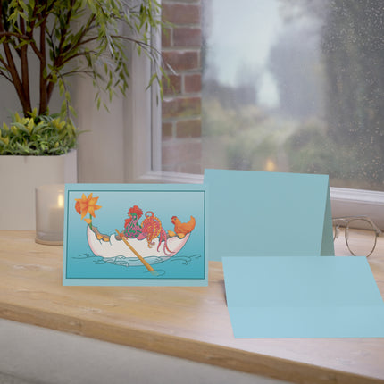 A Rooster's Seafaring Adventure Greeting Cards (1, 10, 30, and 50pcs)