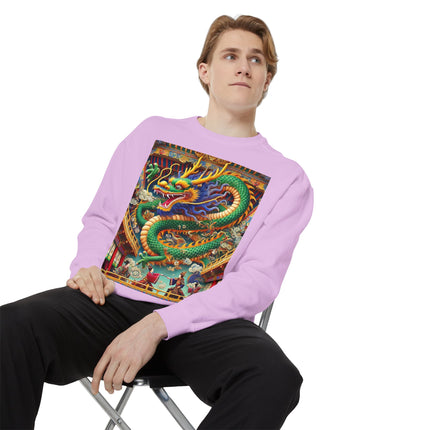Tibetan Dragon Over Kabuki Duel Sweatshirt
