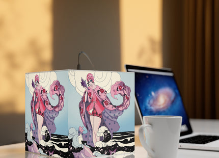 Goddess of the Swirling Sea Light Cube Lamp