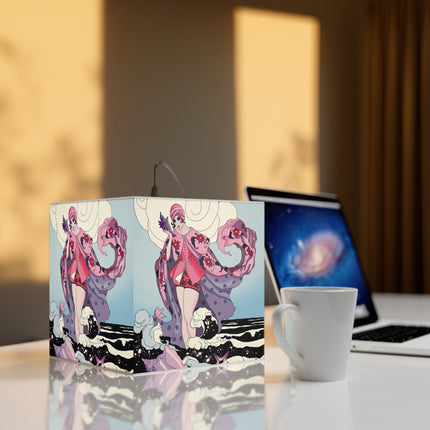 Goddess of the Swirling Sea Light Cube Lamp