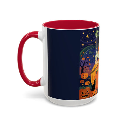 🧙‍♀️🎃 The Witch Of Pumpkin Moon Hollow Colorful Mug – Whimsical Halloween Magic