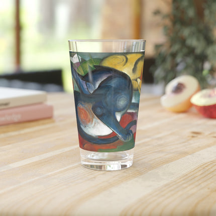 Two Cats, Blue and Yellow by Franz Marc Glass, 16oz