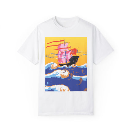 Golden Seas and Whimsical Dreams Unisex Garment-Dyed T-shirt