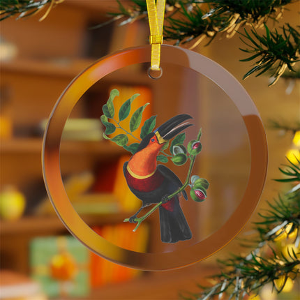 Channel Billed Toucan by Paul Gervais Glass Ornament
