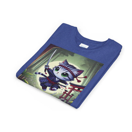 Moonlit Samurai Kitty Youth Short Sleeve Tee