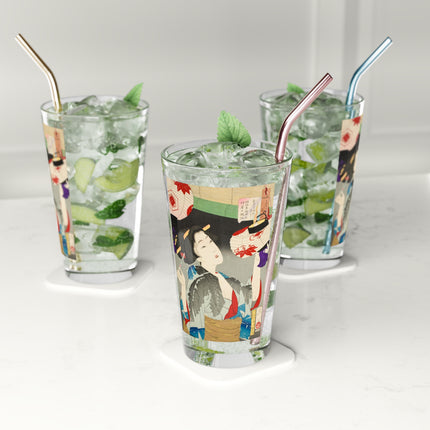 Kyoto Waitress of the Meiji Era by Tsukioka Yoshitoshi Glass, 16oz