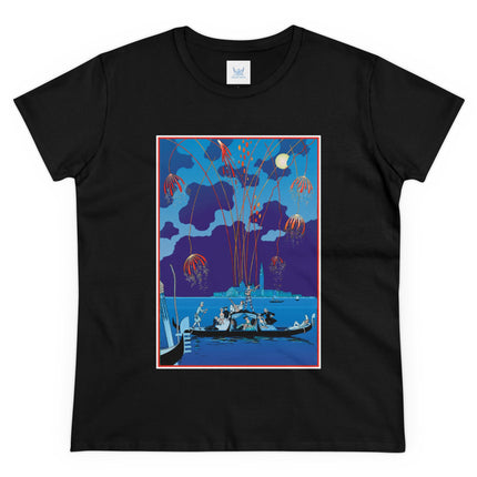 Fireworks in Venice by George Barbier Women's Midweight Cotton Tee
