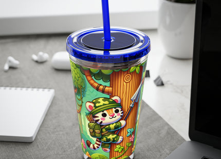 Stealthy Stripes Sunsplash Tumbler with Straw, 16oz