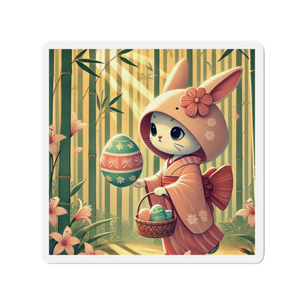 Geisha Kitten’s Easter Die-Cut Magnets (5 Sizes)