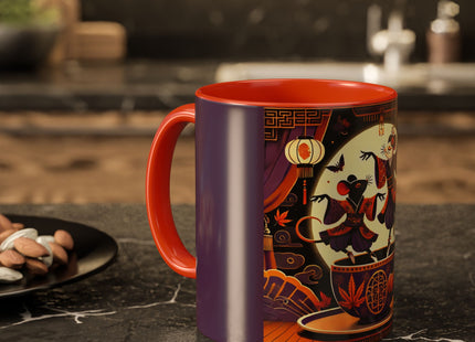Theatrical Halloween Mice on Teacup Colorful Mugs (11oz, 15oz)