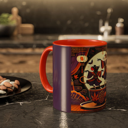 Theatrical Halloween Mice on Teacup Colorful Mugs (11oz, 15oz)